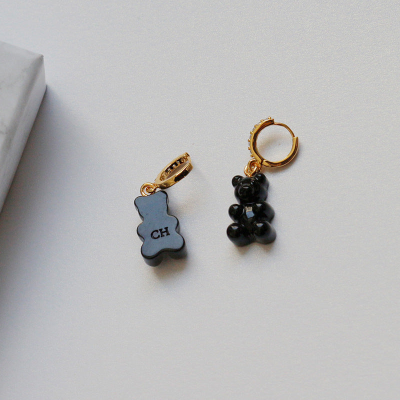 Gummy Bear Zircon Inlaid Earrings – Sweet & Cool Brass Animal‑Style Jewelry What Else You Got?