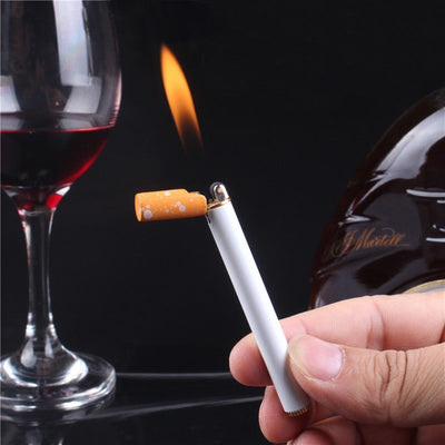 Mini Cigarette-Shaped Metal Kerosene Lighter – 1:1 EDC Novelty Lighter