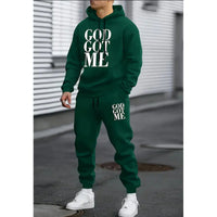 Men's Casual Sporty Hoodie & Pants Set – Comfortable Two-Piece Tracksuit