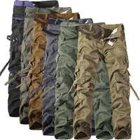 Men's Multi-Pocket Cargo Pants - Durable & Stylish Washed Cargo Trousers - Perfect for Outdoor & Workwear