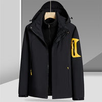 All-Weather 3-in-1 Waterproof Winter Jacket with Removable Fleece Liner - Unisex & Windproof