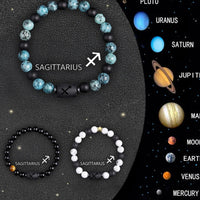 Crystal Stone Zodiac Sign Bracelet Stack Set – All 12 Signs | Celestial Energy Jewelry