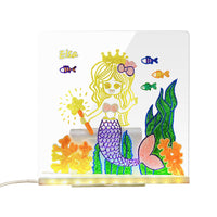 Glowing Faith Message Board - USB LED Acrylic Drawing Board with Stand & Night Light