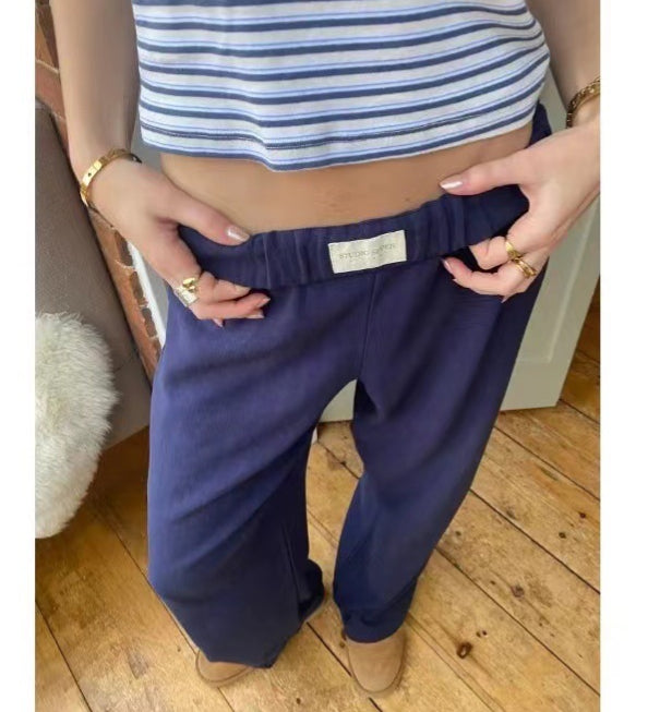 Fashion Y2K Striped Straight Trousers Summer Elastic High Waist Wide Leg Pants For Women What Else You Got?