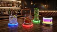 7-Color LED Car Cup Holder Coaster – USB & Solar RGB Ambient Light – Perfect Gift for Drivers