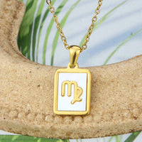 Stainless Steel Zodiac Constellation Necklace