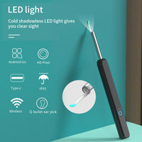 Wireless Ear Cleaning Camera – Otoscope Ear Wax Removal Tool with LED Light & App