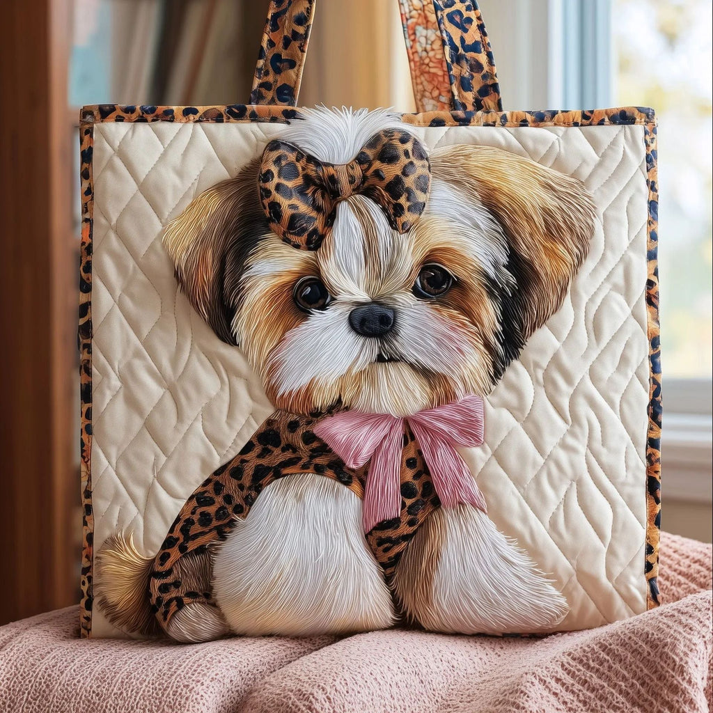 300g Canvas Dog-Printed Tote And Shoulder Bag What Else You Got?