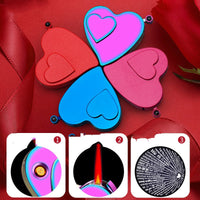 Heart-Shaped Dual-Flame USB Lighter – Windproof Rechargeable Gift for Him & Her