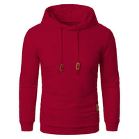 Men's Premium Jacquard Hooded Sweater - Warm Long-Sleeve Hoodie for Comfort & Style
