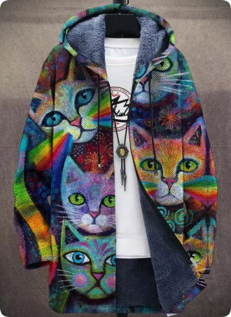 Winter Plush‑Lined Windproof Printed Jacket What Else You Got?