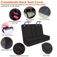Waterproof Dog Car Seat Cover - Scratchproof Pet Rear Seat Protector for Car, Truck & SUV