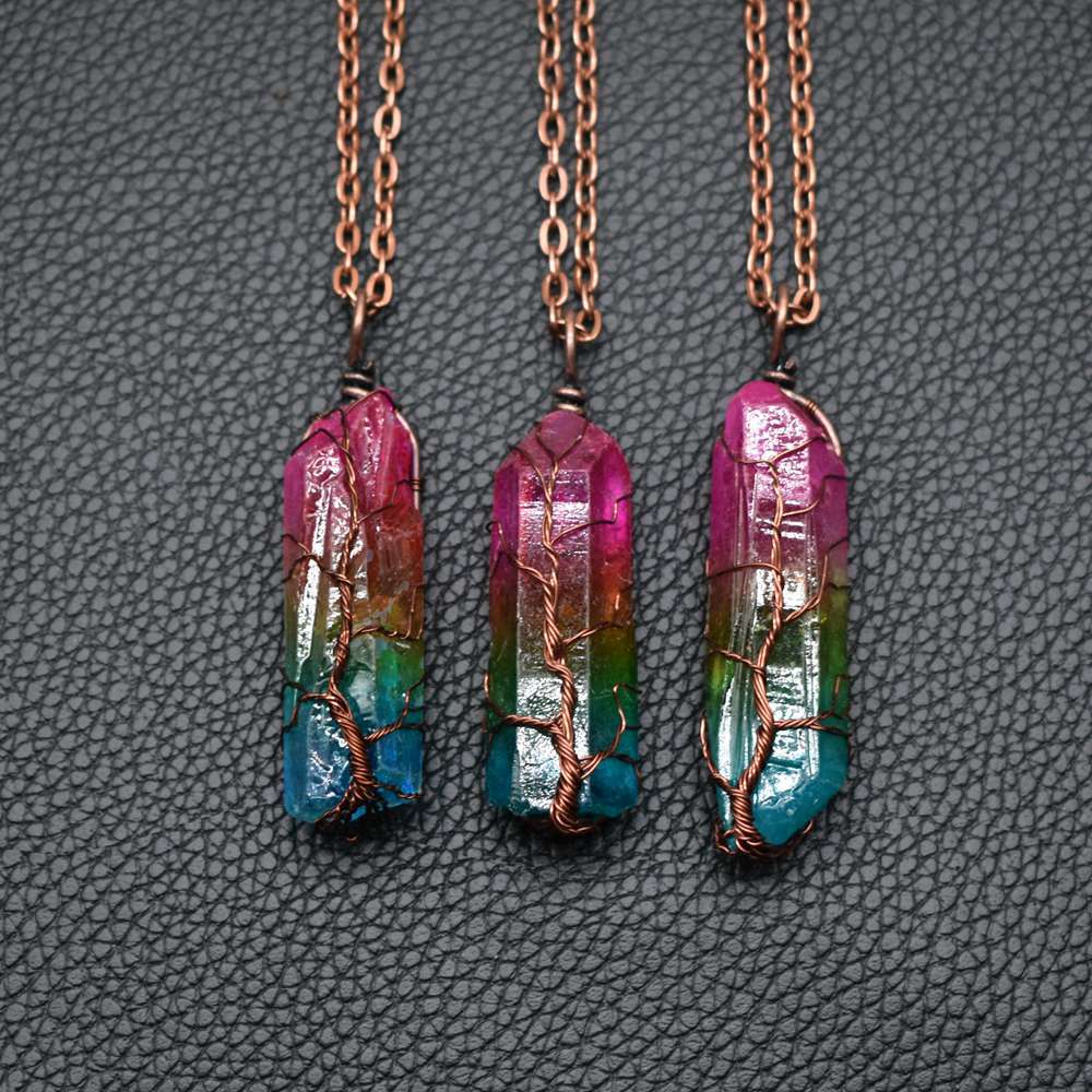 Tree of Life Crystal Pillar Pendant Necklace What Else You Got?