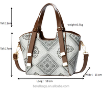 Elegant Monogram Crossbody Bag – Jacquard Embroidered Everyday Handbag