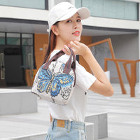 Jacquard Elephant Pattern Tote Bag – Artistic Shell-Shape Shoulder Bag