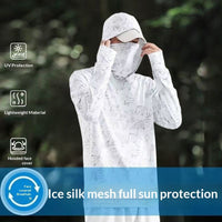 Mens Ice Silk Sun-Protective Jacket UV Protection Lightweight And Breathable