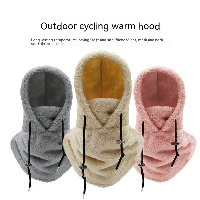 Heavenly Warmth Winter Cycling Cap & Scarf Set - Windproof & Thickening for Cold Weather Rides
