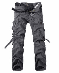 Men's Multi-Pocket Cargo Pants - Durable & Stylish Washed Cargo Trousers - Perfect for Outdoor & Workwear