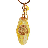 Zodiac Sign Enamel Keychain - Celestial Birthday Gift for All 12 Zodiac Signs