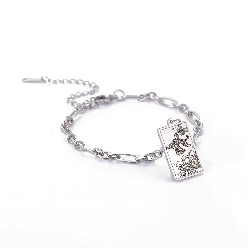 12 Tarot Card Charm Bracelet – Mystical Long Oval Link Chain Fashion Jewelry for Women What Else You Got?