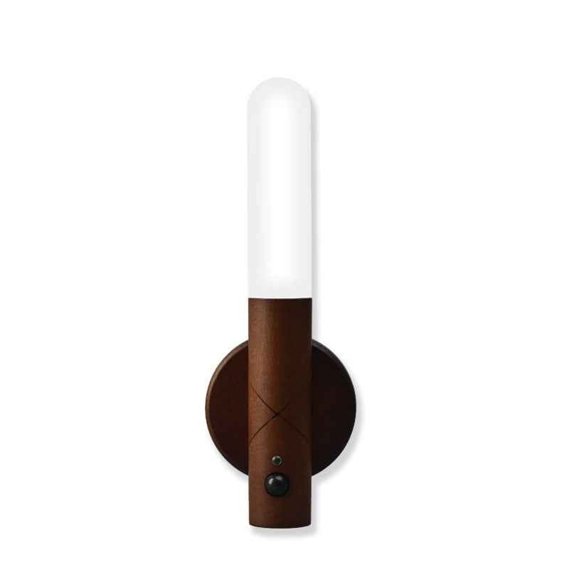 Modern Magnetic Wooden Wall Lamp – USB Rechargeable Stair & Hallway Accent Light (Wireless Install)