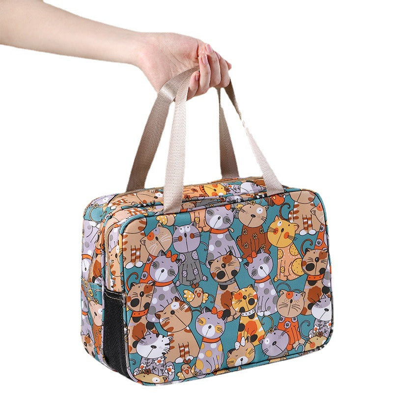 Large‑Capacity Double‑Layer Cosmetic Bag – Cute Travel Makeup & Storage Organizer (Blue Bear) What Else You Got?