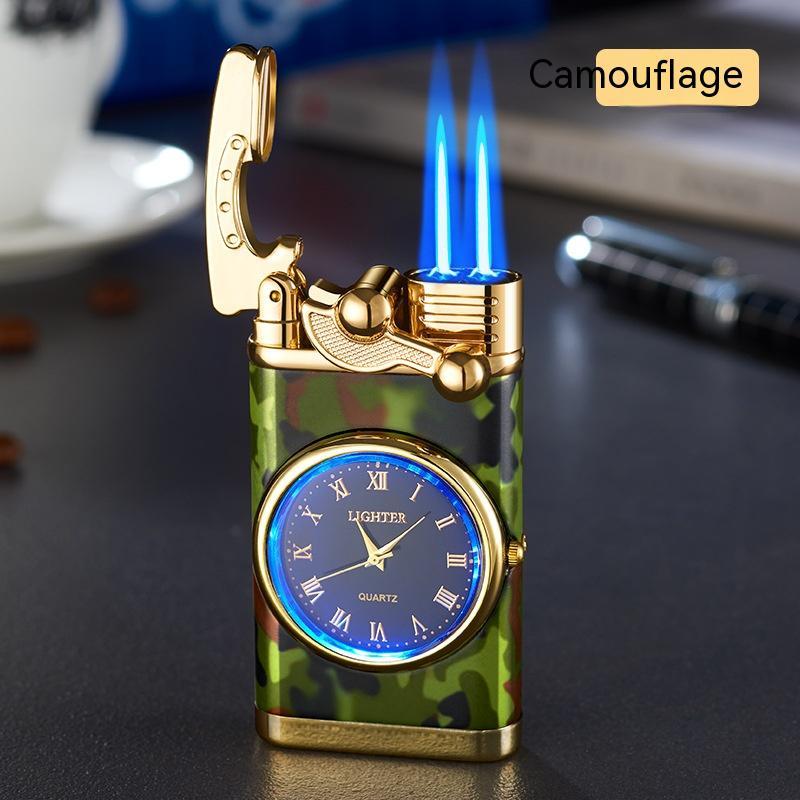 2‑in‑1 Watch Lighter – Real Dial Wristwatch with Windproof Blue Flame Torch (Refillable Butane What Else You Got?