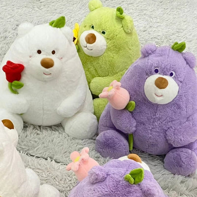 Flower Bear Plush Pillow – Adorable Stuffed Animal & Pillow Combo for Kids & Girls