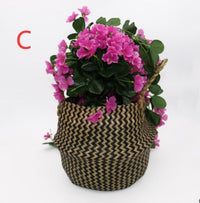 Boho Seagrass Belly Basket – Handwoven Organizer for Plants, Laundry & Toys | Natural Storage Basket