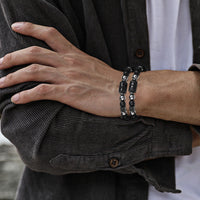 Zodiac Couples Matching Bracelets – 12 Signs, Volcanic Stone, Handmade