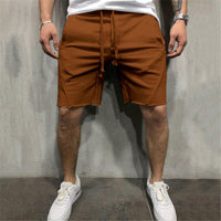 Men's Grey Gym Shorts – Breathable Cotton Athletic Training Shorts for Workouts & Casual Wear