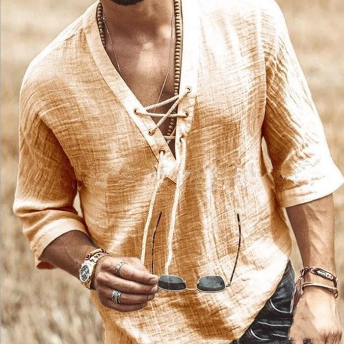 Lace Up Corn Mid Sleeved T-shirt What Else You Got?