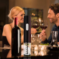 Electric Wine Bottle Opener with Foil Cutter - Battery Powered Automatic Corkscrew