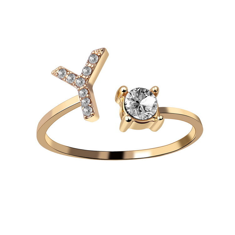 New Design Adjustable 26 Initial Letter Ring Fashion Jewelry For Women Simple Elegant Jewelry What Else You Got?