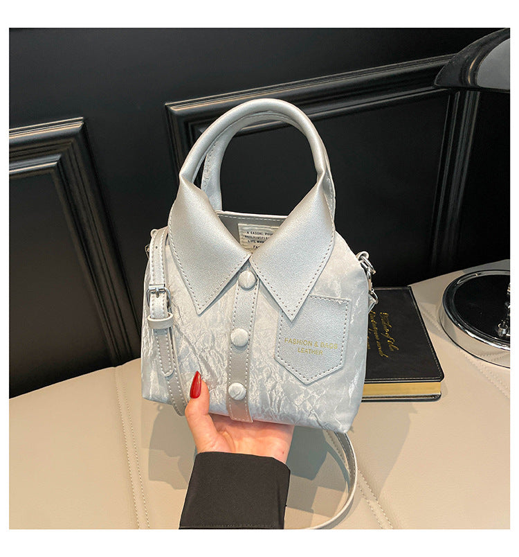 Minimalist PU Crossbody Bag – Small Everyday Shoulder Purse with Stitch Detail What Else You Got?