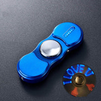 Fingertip Gyro Spinner - Premium Zinc Alloy Rechargeable Fidget Toy with USB Charging