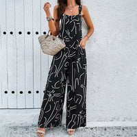 Graceful & Stylish Square Neck Jumpsuit with Pockets - Effortless Spring/Summer Fashion for Women