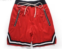 Men's Baggy Zipper Sports Shorts – Trendy Streetwear with Logo Design