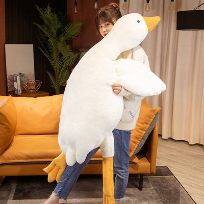 Giant White Goose Plush Pillow – Ultra-Soft Bedroom Decor & Sleeping Cushion (Up to 190cm)