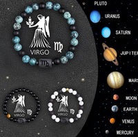 Crystal Stone Zodiac Sign Bracelet Stack Set – All 12 Signs | Celestial Energy Jewelry