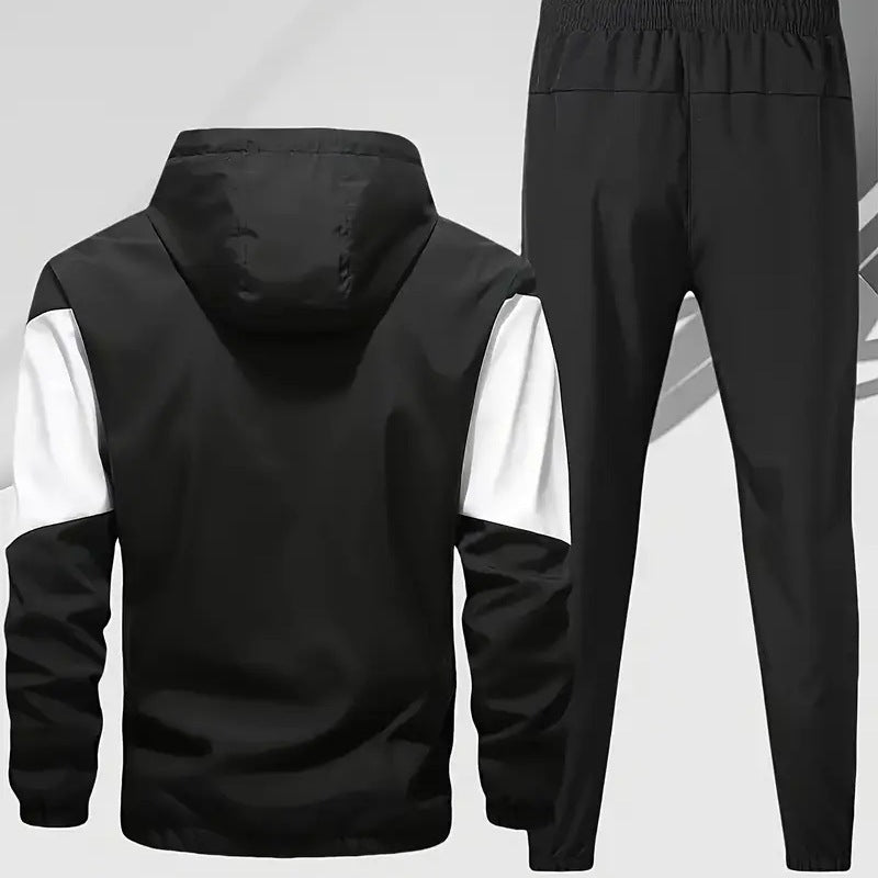 Men’s Hooded Two-Piece Sports Set – Long Sleeve Top & Jogger Pants What Else You Got?