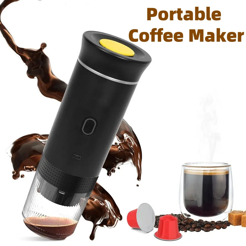 Portable Espresso Machine – 3-in-1 Travel Coffee Maker for Ground Coffee & Capsules