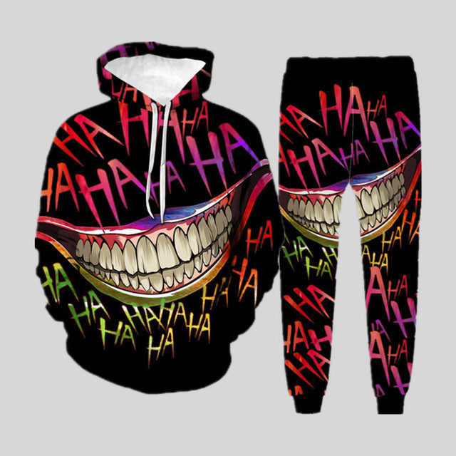 Men’s 3D Digital Print Tracksuit – Hooded Pullover & Trousers S–6XL