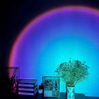 Rainbow Sunset Projection Lamp – Dreamy Night Light & Room Decor with Sunset & Rainbow Effects