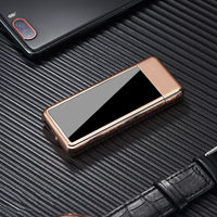 LED Touch-Sensor Induction Lighter – Windproof USB-Rechargeable Zinc Alloy EDC