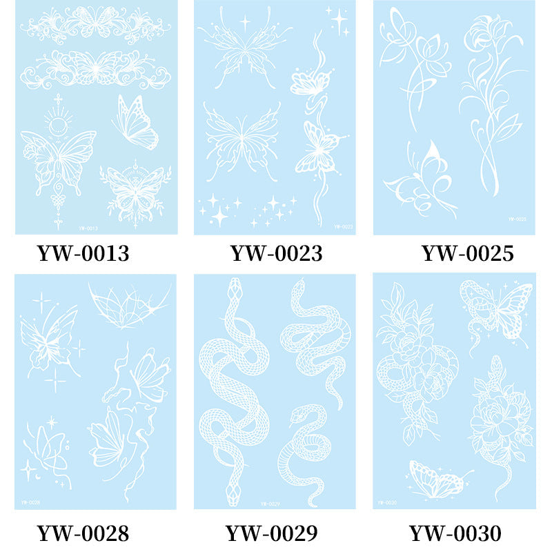 Glow In The Dark Henna Tattoo Stickers  Intricate Lace Hand & Arm Designs For Halloween Christmas Parties  Light Up Your Party What Else You Got?