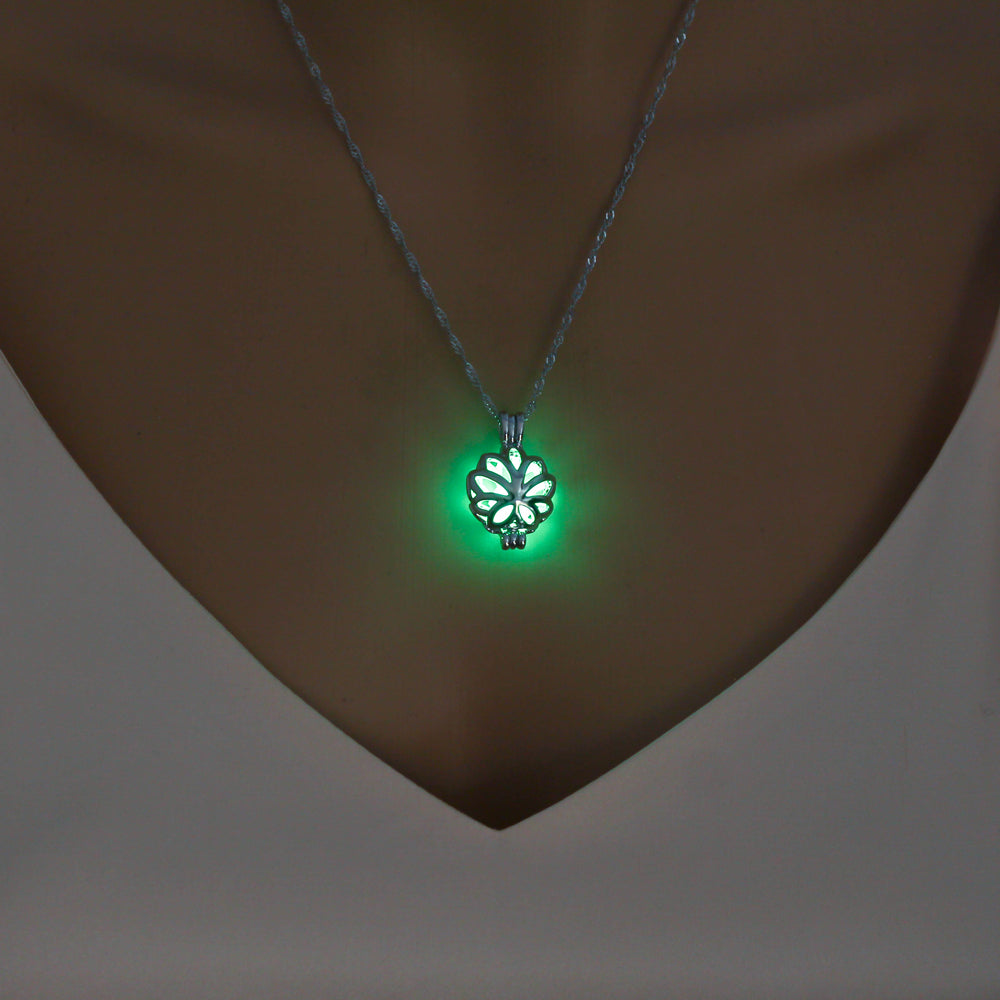 Glow-in-the-dark Lotus with a hollowed-out diy necklace What Else You Got?