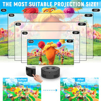 WiFi Smart Projector 1080P LED Mini Home Theater - Portable & Eye-Protecting Video Projector for Family Worship & Movie Nights
