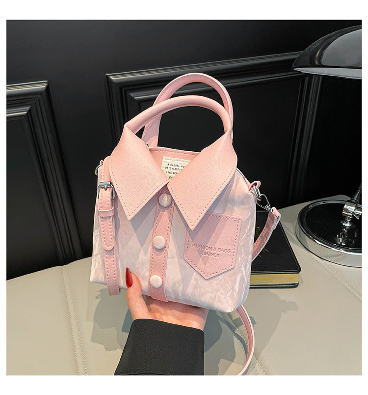 Minimalist PU Crossbody Bag – Small Everyday Shoulder Purse with Stitch Detail What Else You Got?