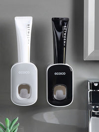 Wall-Mounted Toothpaste Dispenser & Toothbrush Holder – Automatic Bathroom Organizer